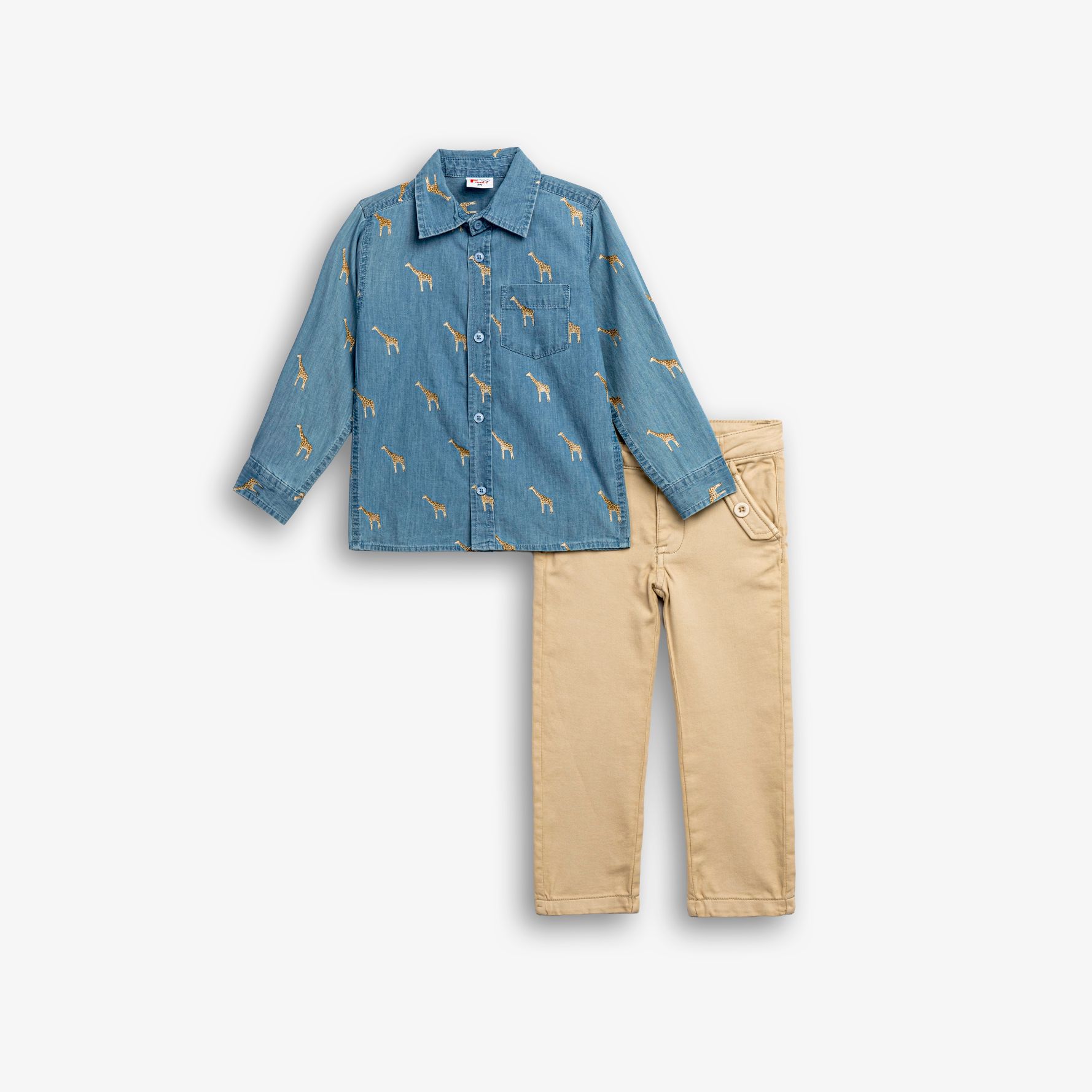126-394102-1 Σετ πουκάμισο και παντελόνι αγόρι For funky kids - Image 1