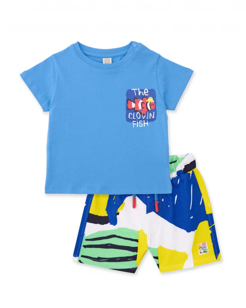 boys-knit-set-with-artistic-print Σετ σορτς αγόρι Tuc Tuc - Image 1