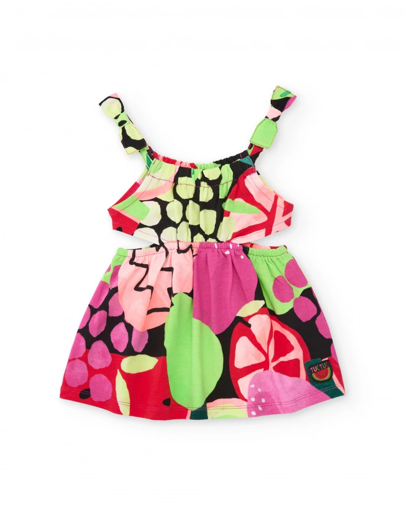 girls-knitted-dress-with-knotted-straps Φόρεμα μακό κορίτσι Tuc Tuc - Image 1