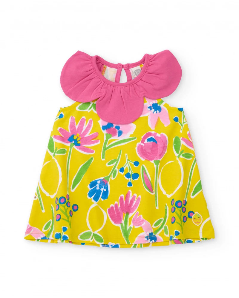 girls-knitted-dress-with-petal-collar Φόρεμα μακό κορίτσι Tuc Tuc - Image 1