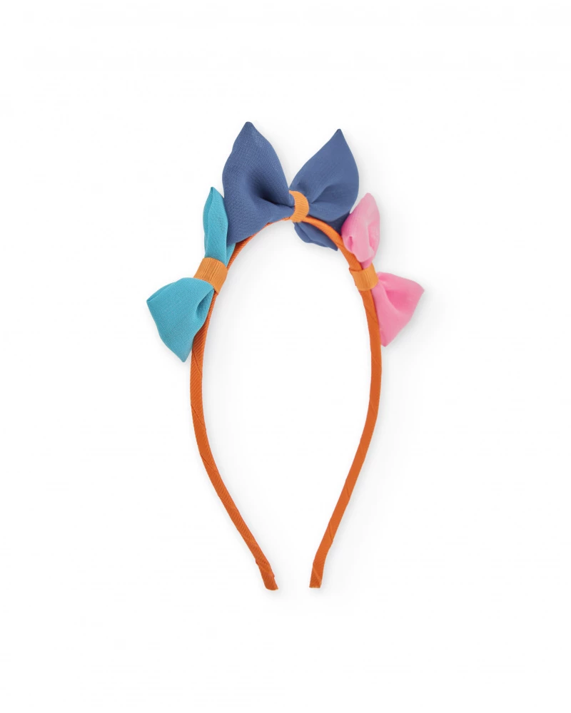 girls-plain-headband-with-decorative-bows Στέκα μαλλιών κορίτσι Tuc Tuc - Image 1
