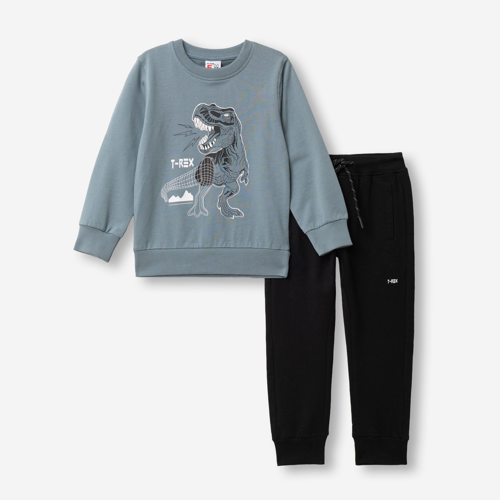 227-317116-1 Σετ φόρμες αχνούδιαστες αγόρι For Funky kids - Image 1