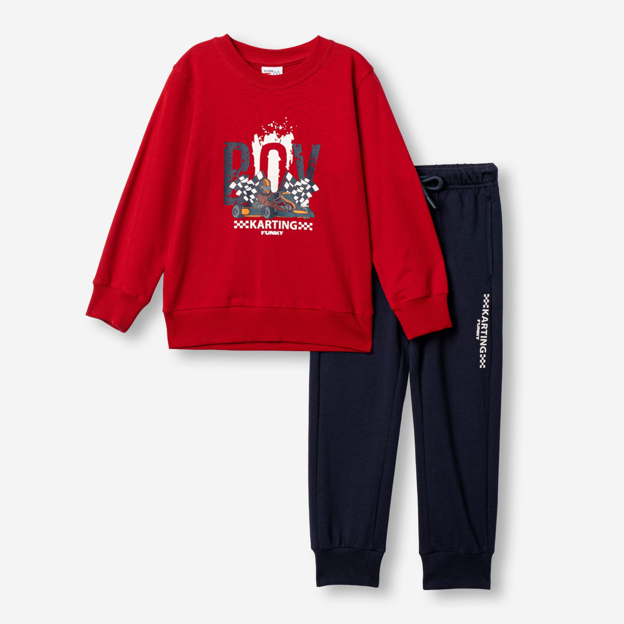 227-317124-2 Σετ φόρμα αχνούδιαστη αγόρι For Funky Kids - Image 1